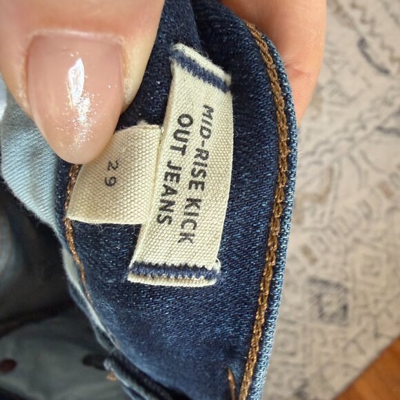 madewell | mid rise kick out jeans | size 29 dark wash - Picture 4 of 4